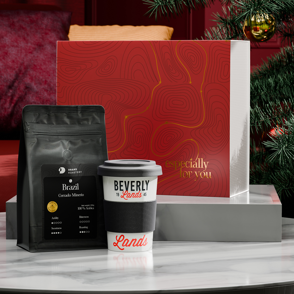 Coffee Trip 350ml biały/czarny