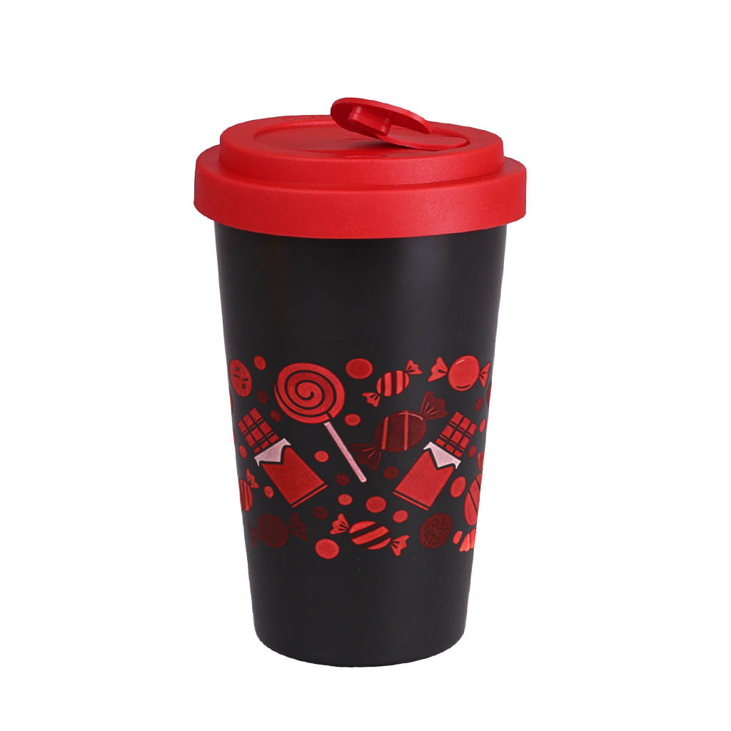 Freedom Lock 280ml satin black/czerwony